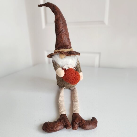 Thanksgiving Gnome with Felt Pumpkin by Gardeners Eden "Happy Turkey Day" - Picture 7 of 7